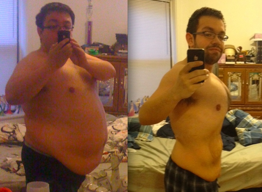 Esta foto muestra cómo el entrenamiento de peso corporal transformó a Joe