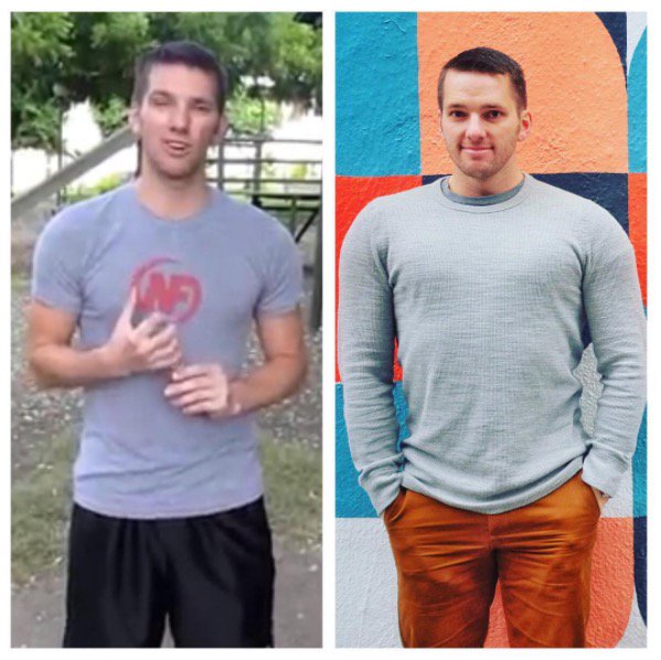 male weight gain before and after