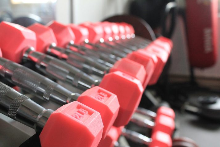 Free weights like these can help when building a workout.