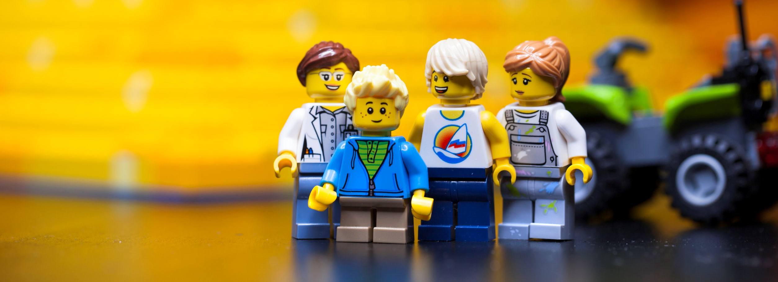 This picture shows a LEGO family, who are looking for the best diet. 