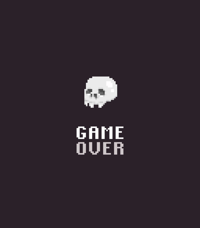 A game over screen